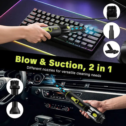 SEESE Car Vacuum Portable Cordless, 20000Pa 2 in 1 Vacuum Cleaner&Air Duster, 100W Brushless Motor Handheld Vacuum Cordless with 6000Mah Battery, Multi-Nozzles for Car, Home, Office, Pet Toolupgrade