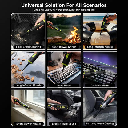SEESE Car Vacuum Portable Cordless, 20000Pa 2 in 1 Vacuum Cleaner&Air Duster, 100W Brushless Motor Handheld Vacuum Cordless with 6000Mah Battery, Multi-Nozzles for Car, Home, Office, Pet Toolupgrade