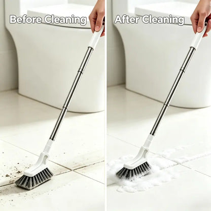 Telescopic Long Handle Crevice Cleaning Brush, Narrow Gap Cleaner for Bathroom, Toilet, Floors, Windows & Hard-To-Reach Spaces