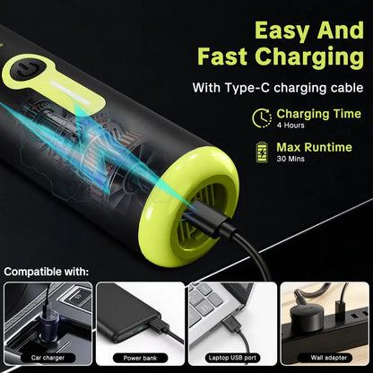 SEESE Car Vacuum Portable Cordless, 20000Pa 2 in 1 Vacuum Cleaner&Air Duster, 100W Brushless Motor Handheld Vacuum Cordless with 6000Mah Battery, Multi-Nozzles for Car, Home, Office, Pet Toolupgrade